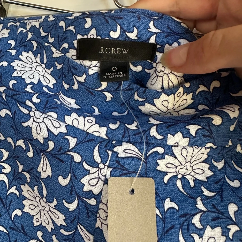 J.Crew Blue Floral Print Women’s Shorts NWT Size 0